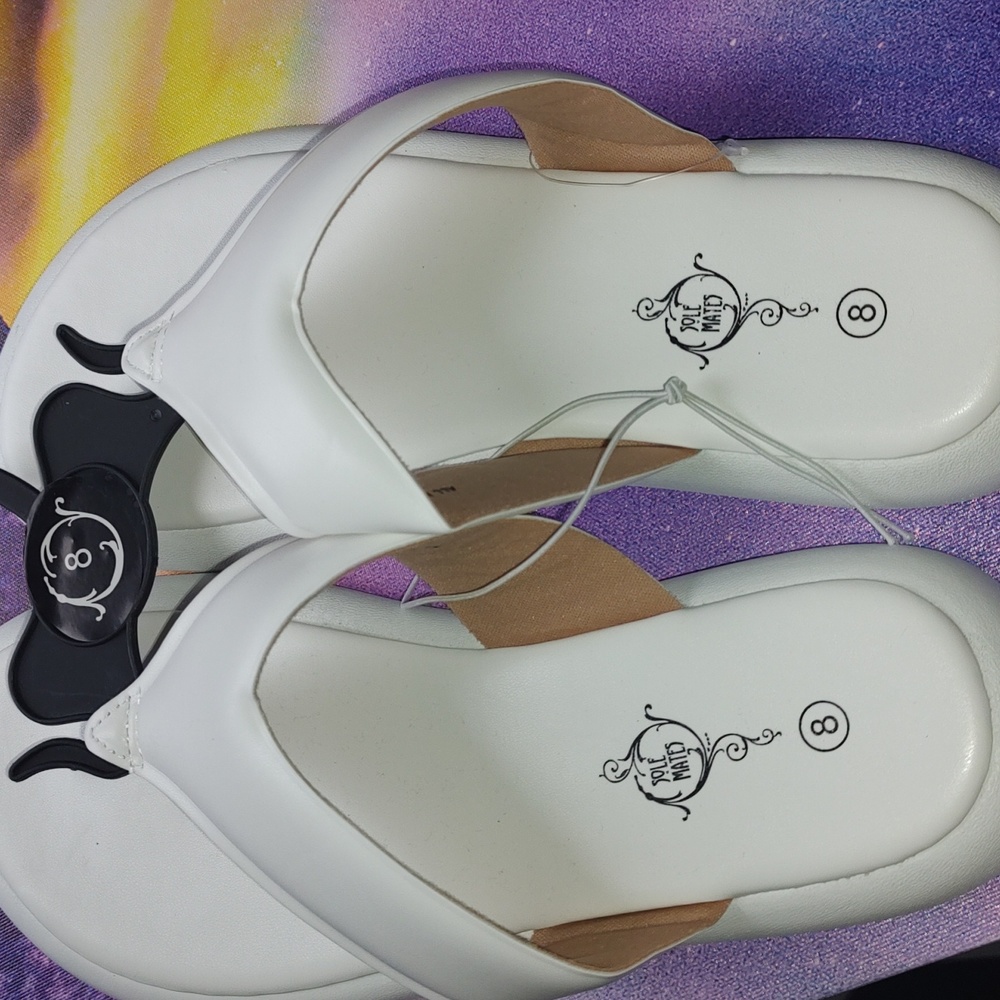 White Flip Flops